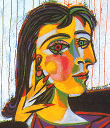 Poster Picasso Portrait De Dora Maar 2 - Format A3 297x420 Mm - Papier Brillant 260 G/m² - Décoration Murale Art Moderne